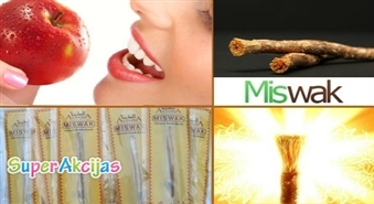 Miswak - 100% dabīga zobu birstīte. Trīs reizes izdevīgāka par parastajām pastām un birstēm!