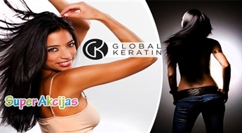 Женская стрижка + кератиновая маска Global Keratin + укладка всего за 7,49 Ls!