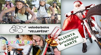 Pilnā velosipēda apkope velodarbnīcā "Vellapēda" par puscenu! Dāvanā "Klienta privilēģiju karte"!