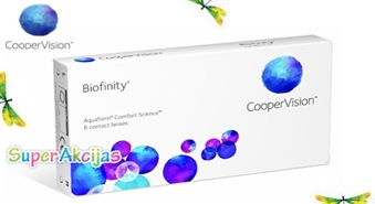 Īpašs komforts Tavām acīm! Kontaktlēcas "Biofinity" no pasaules līdera kontaktlēcu ražošanā "Cooper Vision"!
