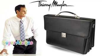Элегантный, качественный бизнес портфель от французского дома моды Thierry Mugler с 68% скидкой!