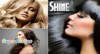 Izlaiduma ballē nav robežu skaistumam! Ideāla matu krāsa + vijīgas matu lokas salonā "Shine" tikai par 14.99 Ls!
