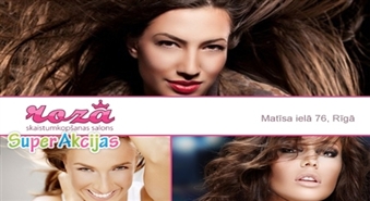 Sieviešu matu griezums + barojoša matu maska + serums ar melnajiem ikriem + veidošana - tikai Ls 7.99!