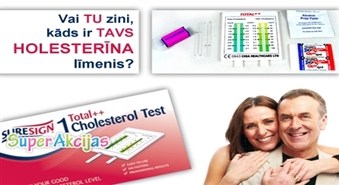 Uzzini savu holesterīna līmeni!  Holesterīna līmeņa noteikšanas testeris mājas lietošanai par 60% lētāk!