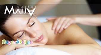 Laipni lūgti harmonijas pasaulē! Stundu gara klasiskā masāža visam ķermenim tikai Ls 9.99 salonā "Maija"!