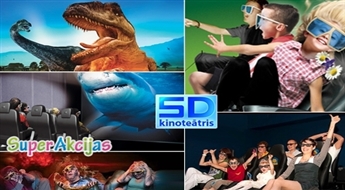 5D кинотеатр для 2 персон! Приходи и получи новые ощущения на Esplanāde на рождественском базарчике!