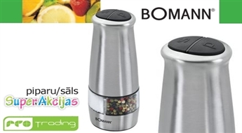 Elegantas un ērti lietojamas elektriskās sāls un piparu dzirnaviņas Bomann PSM 461 ar 50% atlaidi