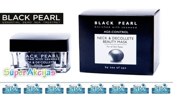 Маска для шеи и зоны декольте с эффектом лифтинга Sea of SPA Black Pearl Neck & Decollete Mask!