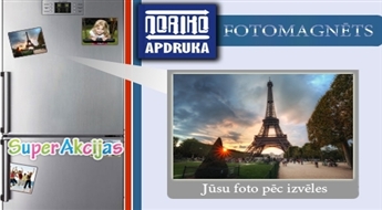 Super suvenīrs! Fotomagnēts ar iemīļotu fotogrāfiju, tekstu vai citu Jūsu izvēlētu attēlu no Noriko.lv ar 50% atlaidi!