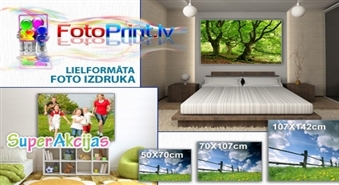 Lielformāta fotoizdrukas ar Tevis izvēlētu attēlu no "FotoPrint.lv" ar 50% atlaidi!