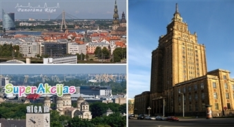„Panorāma Rīga” piedāvā apskatīt Rīgu no 65 metru augstuma - Zinatņu akadēmijas 17.stāva terases ar 53% atlaidi!