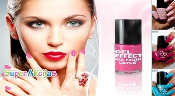Nagu laka ar gēla efektu GEL EFFECT NAIL POLISH no itāļu ražotāja LAYLA Cosmetics!