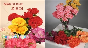 Deviņu mākslīgo ziedu pušķis (55 cm) rotās Jūsu māju, dzīvokli vai biroju ar 66% atlaidi!