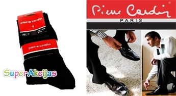 Kvalitatīvas un elegantas vīriešu zeķes 1 pāris no zīmola Pierre Cardin melnā krāsā!