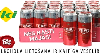 Подготовьтесь к Лиго: пиво CĒSU PREMIUM PINT (1 ящик, 24 банки) от сети супермаркетов IKI – 47%