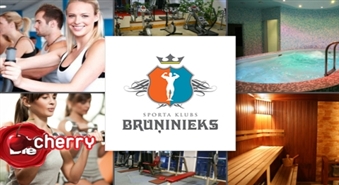 SK BRUŅINIEKS: 2 mēnešu neierobežots trenažieru zāles abonements + baseins + pirts + solārijs - 50% lētāk!