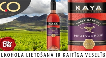 X.O: atsvaidzinošais Dienvidāfrikas sārtvīns Kaya Pinotage Rose  – 67%