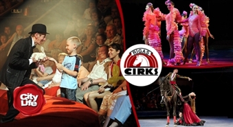 RĪGAS CIRKA jaunā programma Vasaras revija! Lidojošas vingrotājas, žonglieri ar puķēm, zirgi, suņi, kaķi un zaķi līdz -50%