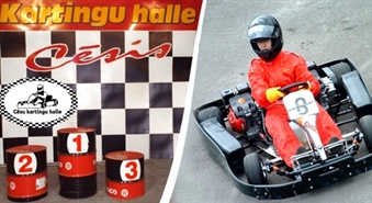 Elpu aizraujošs 10 minūšu brauciens ar kartingu CĒSU KARTINGU HALLĒ līdz - 50%