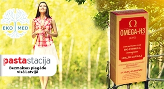 EkoMed: uztura bagātinātājs OmegaH3 organisma stiprināšanai – 50% Bezmaksas piegāde visā Latvijā!