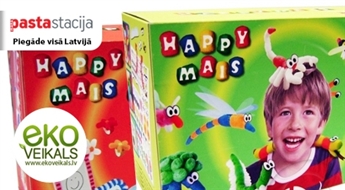 Ekoloģiskie un attīstošie Happy Mais konstruktori "Krāsainā Mārīte", "Ziedi un dārglietas" vai "Zvēri un kukaiņi" - 50%