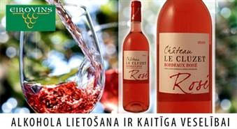 EIROVĪNS: vieglais franču sārtvīns Chateau Le Cluzet Rosé Bordeaux - 50%