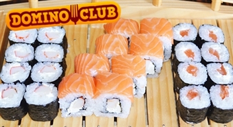 Suši komplekts (24 gab.) no Domino Club: Philadelphia extra, Cream crub un Sake cheese – 50%