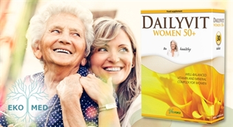 EkoMed: vitamīnu un minerālvielu komplekss Dailyvit Woman 50+ sievietes veselībai - 50%