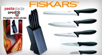 Piecu FISKARS nažu komplekts + elegants koka statīvs - 41%