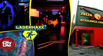 LASERMAXX lāzera peintbols ZELTA BOULINGA CENTRĀ līdz 50% lētāk!