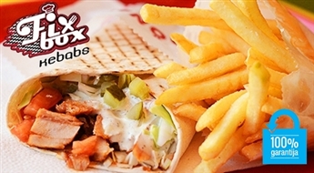 Fix Box Kebabs: lielais Dienišķais kebabs + frī kartupeļi - 50%