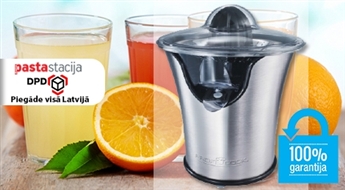 Uzsāc rītu ar glāzi veselīgas, 100% dabīgas apelsīnu vai greipfrūtu sulas! Jaudīgā Profi Cook citrusaugļu sulu spiede – 37%