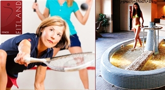 Abonements skvoša kortu īrei + SPA zonas apmeklēšanai fitnesa klubā FITLAND – 50%