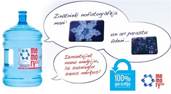 Izcils bio-enerģijas avots! 2 pudeles Memory Water (18,9 l  katra) + 2 krānu kūlera noma uz 1 gadu + piegāde Rīgā -50%