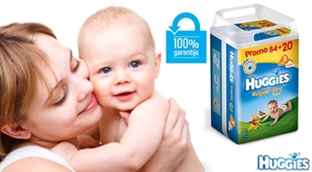 Aktīviem mazuļiem! Autiņbiksītes HUGGIES Super Dry lielajā iepakojumā (3 izmēri) - 43%