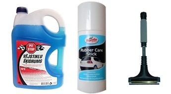 Auto preču ziemas iztikas minimums – jābūt katrā automašīnā! Ledus skrāpis + ziemas vējstiklu šķidrums + silikona zīmulis/vai dīzeļdegvielas piedeva salā – 43%