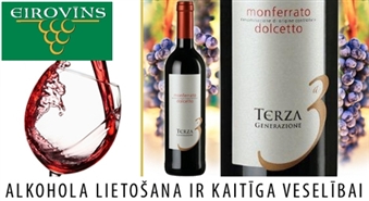 Eirovīns: sarkanvīns Monferrato Dolcetto DOC no Itālijas -50%