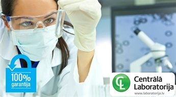 CENTRĀLĀ LABORATORIJA piedāvā: kompleksās analīzes veselības stāvokļa noteikšanai visā Latvijā – 40%