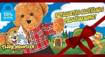 Mīkstās rotaļlietas radīšanas piedzīvojums kopā ar TEDDY MOUNTAIN -45% Uzdāvini īstu Ziemassvētku brīnumu!
