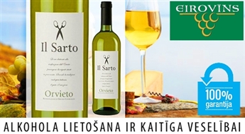 Eirovīns: vīns IL SARTO ORVIETO no saulainās Itālijas 1, 3 vai 6 pudeles ar atlaidi līdz - 66%