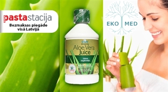 EkoMed: 100% dabīgā ALOE VERA sula imūnsistēmas stiprināšanai - 53% Bezmaksas piegāde visā Latvijā!