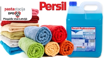 Vairāk krāsu, vairāk svaiguma! 5 l šķidrā Persil Professional līdzekļa 90 mazgāšanas reizēm – 66%