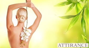 Attirance SPA skaistuma rituāls: ķermeņa pīlings + relaksējoša muguras masāža vai anticelulīta masāža + ietīšana - 50%