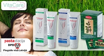 VitaCare International piedāvā: dabīga, cukuru bloķējoša herbālā tēja GlucosCare vai Fleboxar krēms-gēls kājām (dienas + nakts) – 50%
