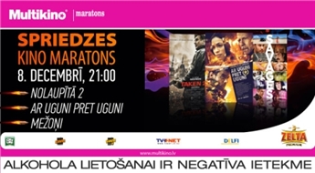 MULTIKINO „Spriedzes kino maratons”: „Nolaupītā 2”, „Mežoņi” un pirmizrāde filmai „Ar uguni pret uguni” - 67%