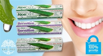 EkoMed: ārstnieciskā ALOE DENT zobu pasta ar alveju - 50%