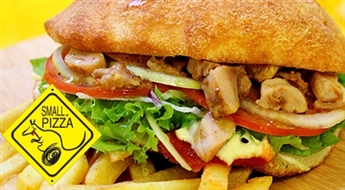 SMALL PIZZA: itāļu pildītā maizīte panini XXL + frī kartupeļi + mērcīte - 50%