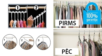 Īsts maģijas pieskāriens: Makeover Point 8 Burvju pakaramie – vietas taupītāji (40 apģērba gabaliem) -61%