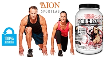 Lai spēkpilns Jaunais gads! Profesionālais proteīns GAIN REX-1000 (1kg - šokolādes, zemeņu, banānu vai vaniļas) - 50%