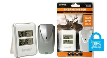 KENNER digitālais bezvadu termometrs temperatūras mērīšanai ārā un telpās – 40%